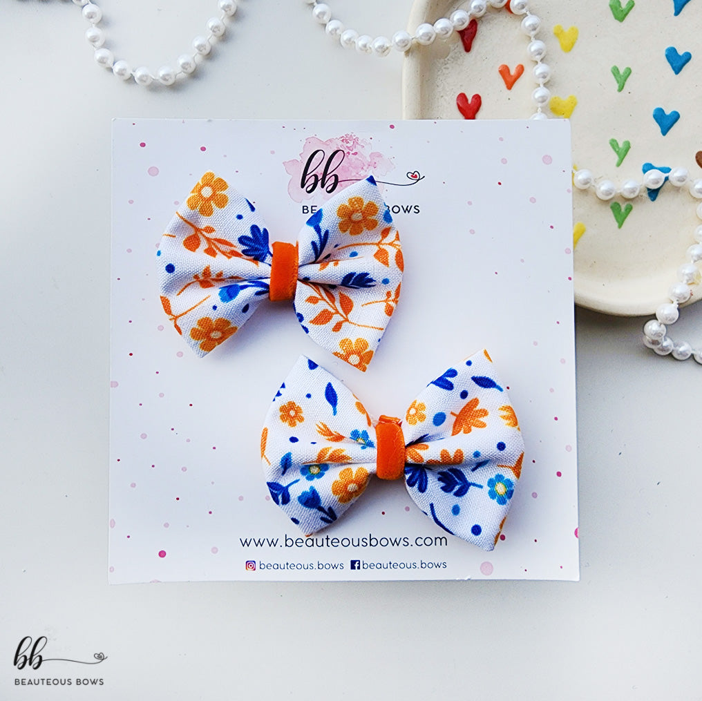 Autumn Blooms Mini Hair Bow Set