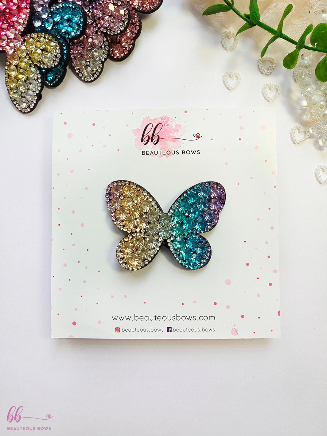 Bejewelled Butterfly Festive Clip