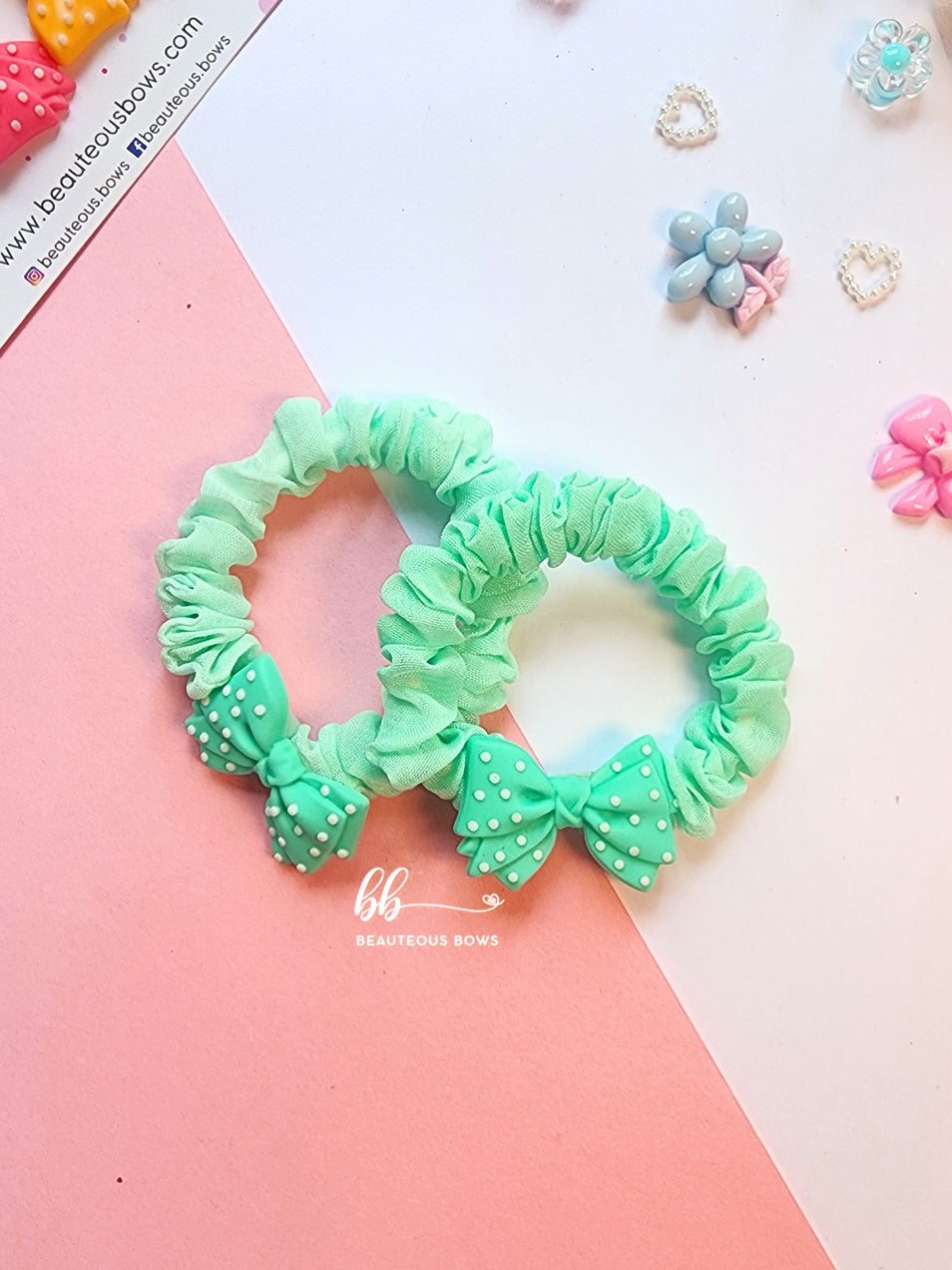 Bow Scrunchie Pair