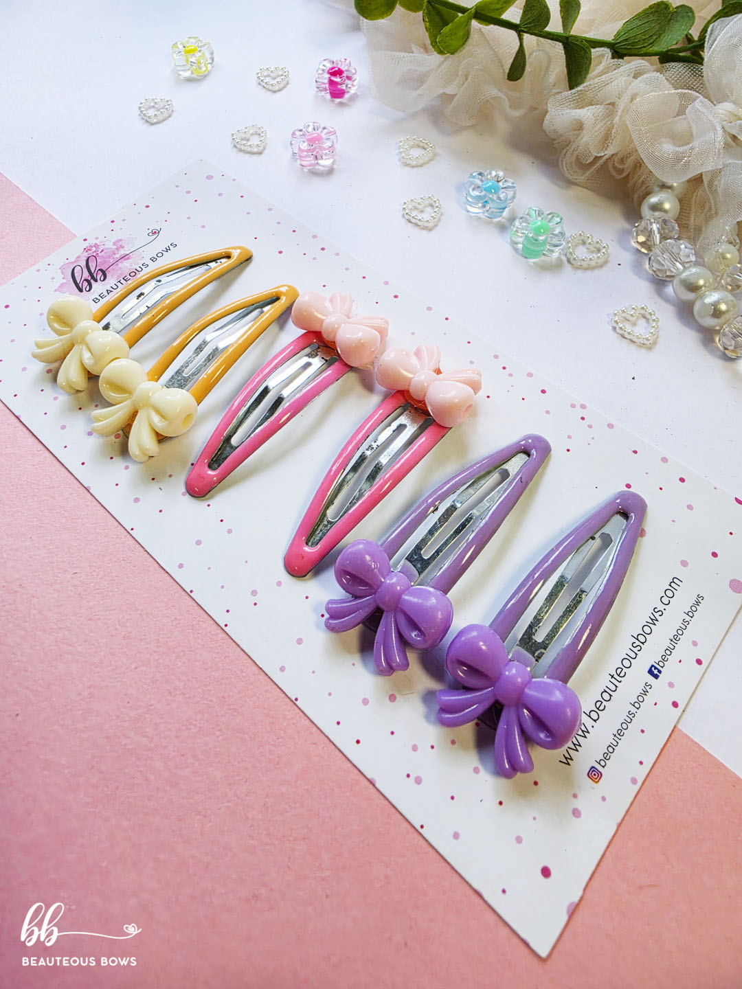 Pastel Bow Tic Tac Set of 6