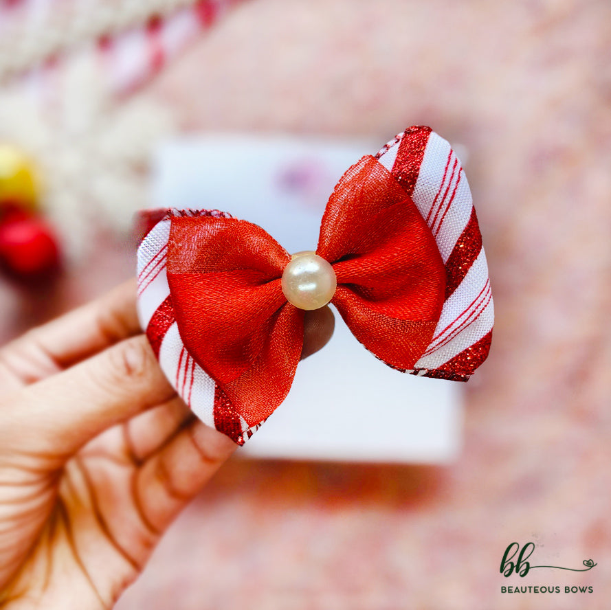CandyCane Red Bow