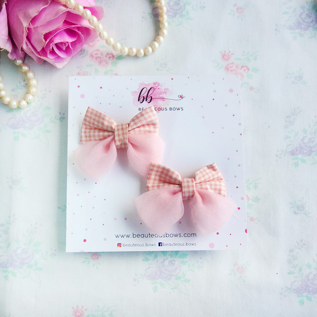 Checkered Tail Bow Set