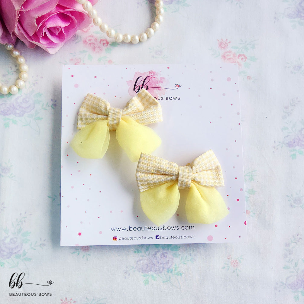 Checkered Tail Bow Set