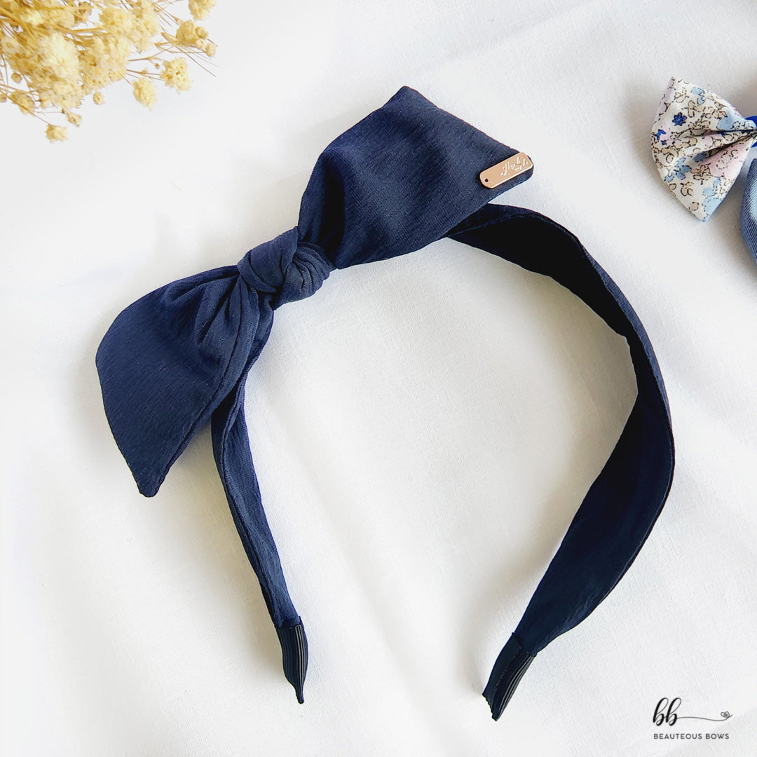 Denim Blue Topknot Hairband