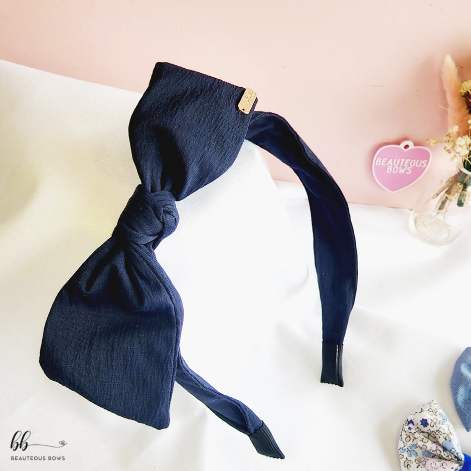 Denim Blue Topknot Hairband