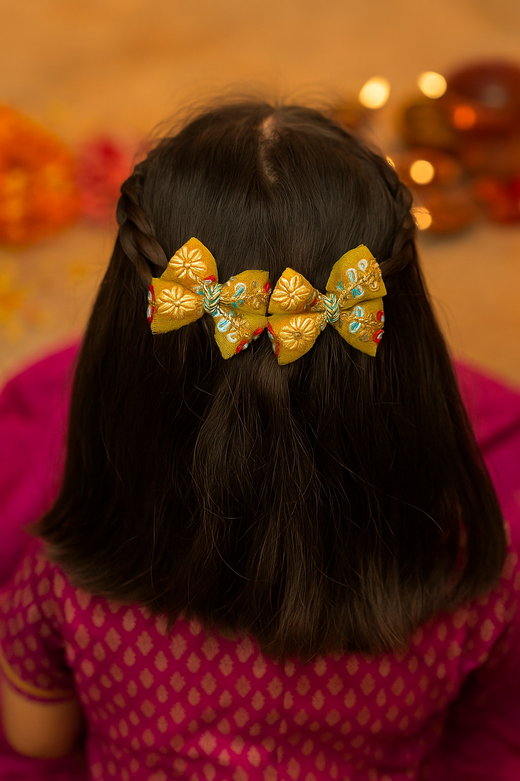Embroidery Tulle Bow Set