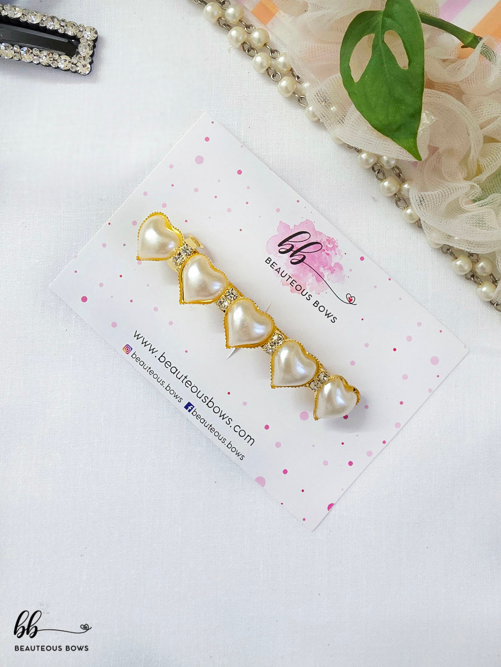 Gold Heart Barrette