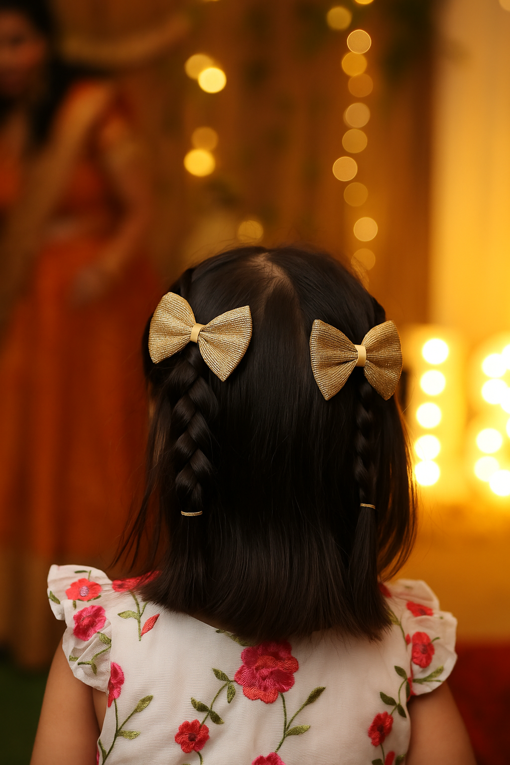 Minimal Gold Bow Clip Set
