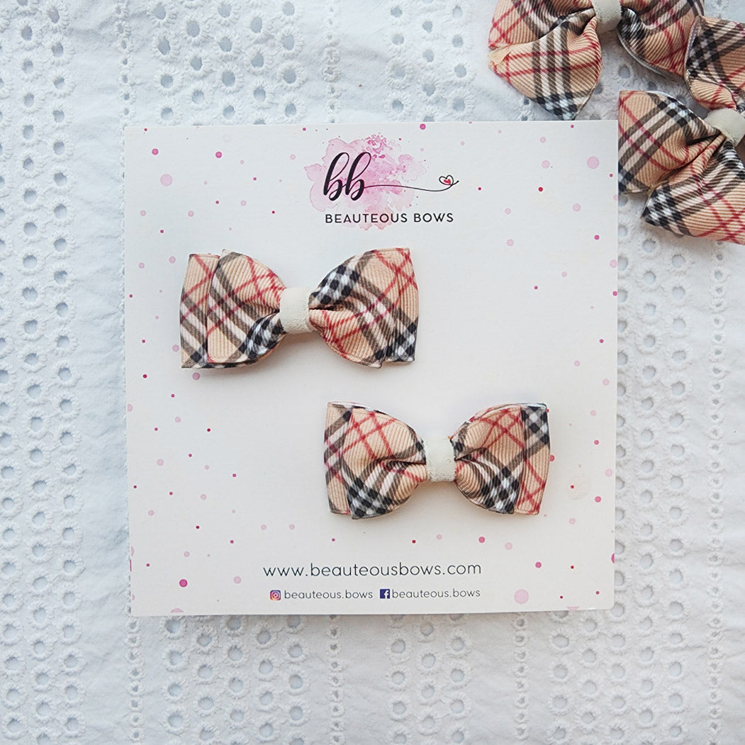 House Checks Sleek Bow set of 2