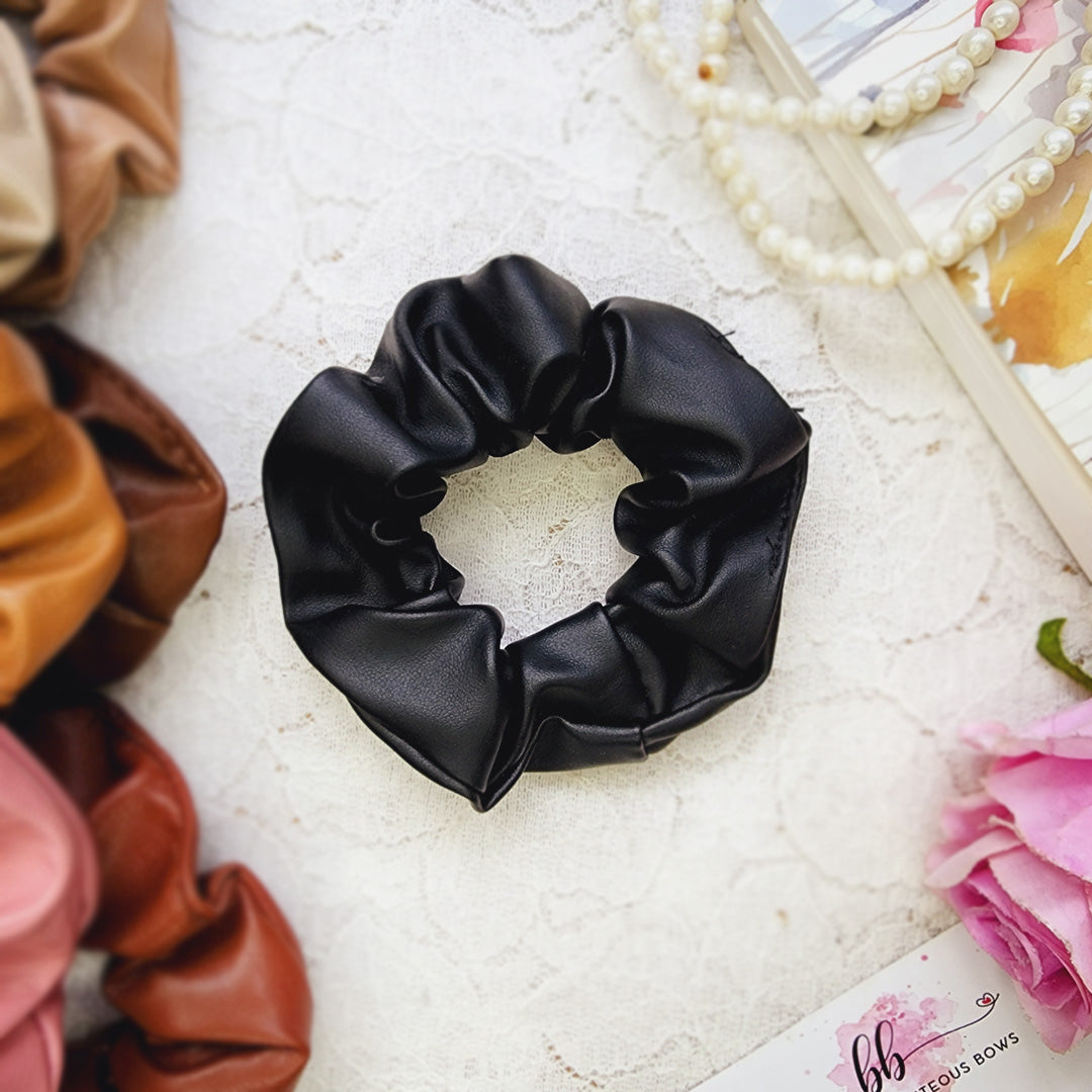 Boss Lady Leather Scrunchie