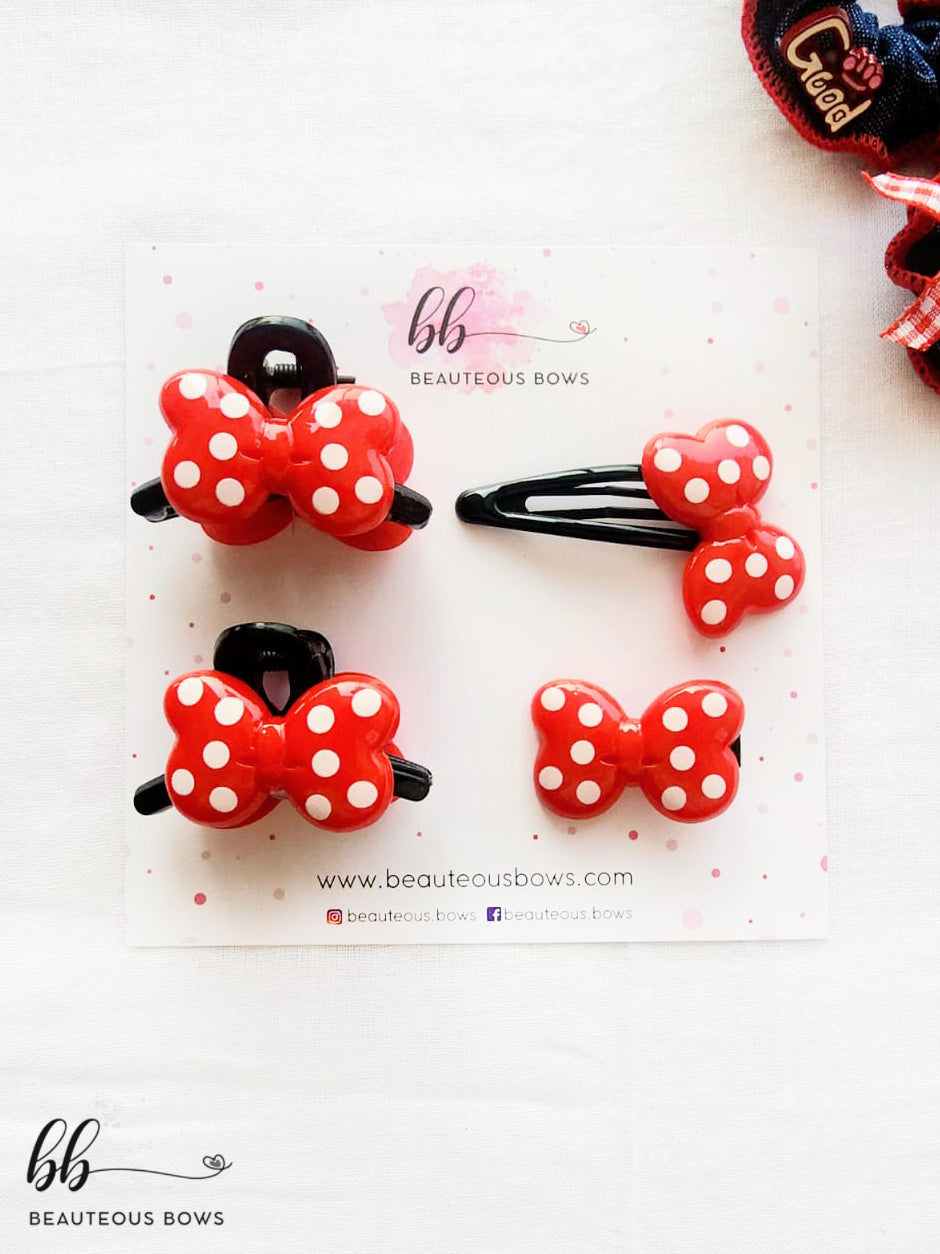 Minnie Mouse Hairstyle set of 4