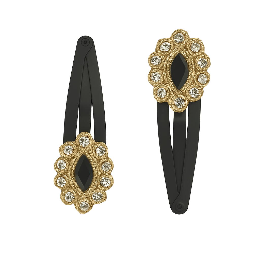 Mirror Work Oval Tic Tac Clip Set