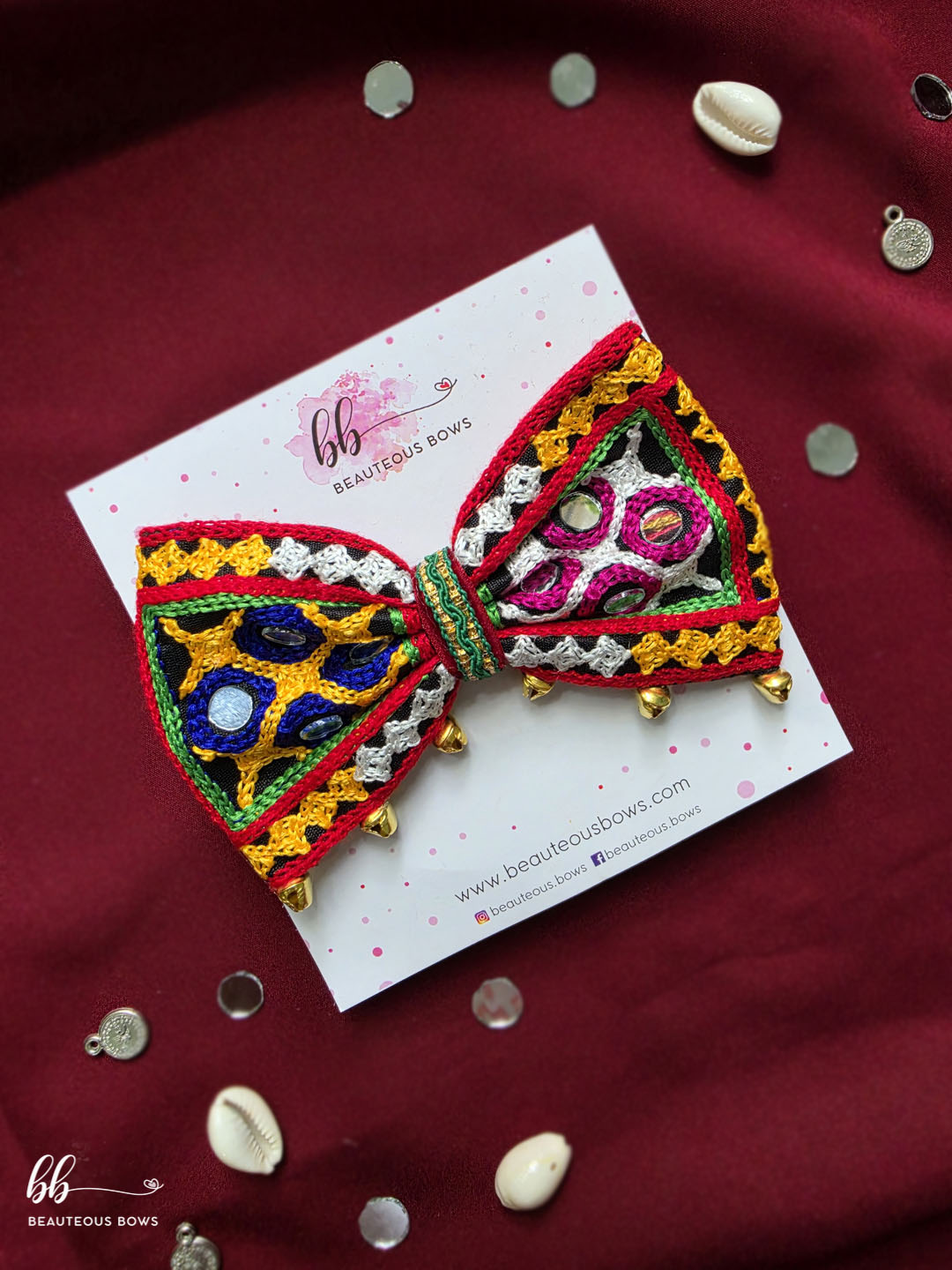Rangilo Ghugri Navratri Festive Hair Bow