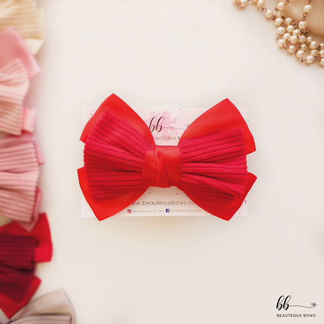 Corduroy Satin Bow