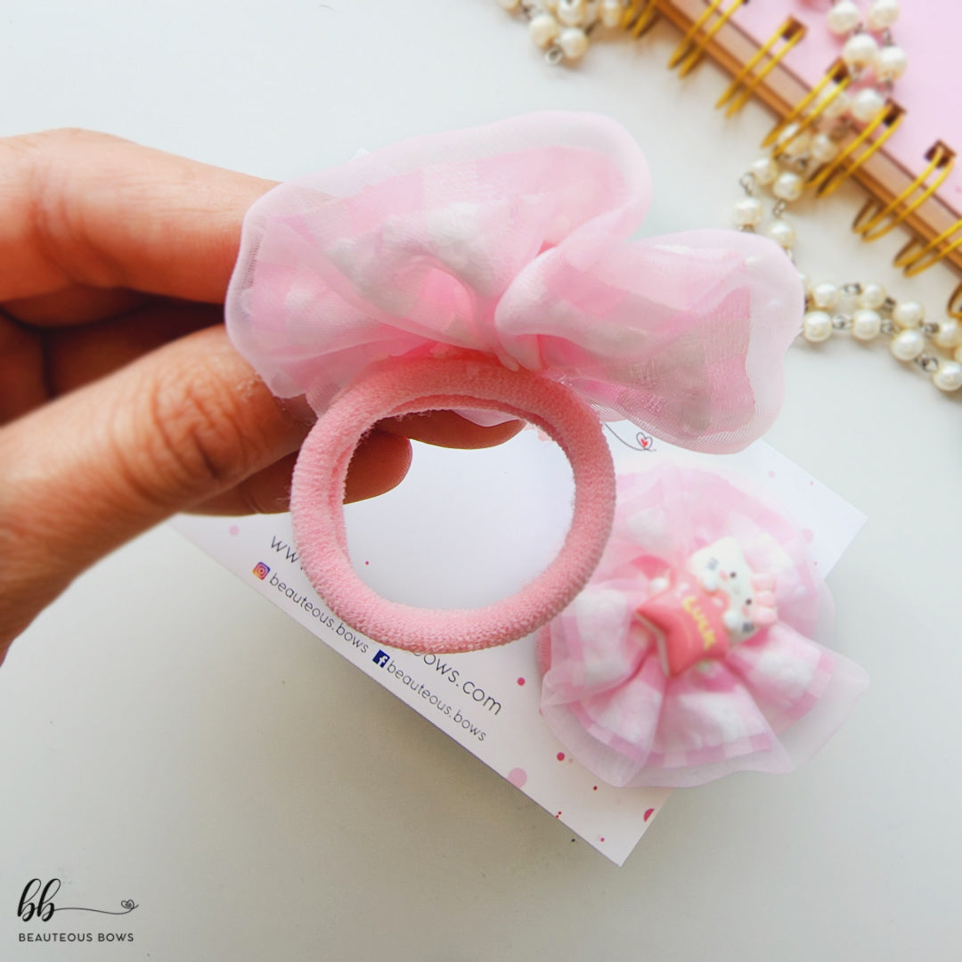 Ruffle Hairtie Pair