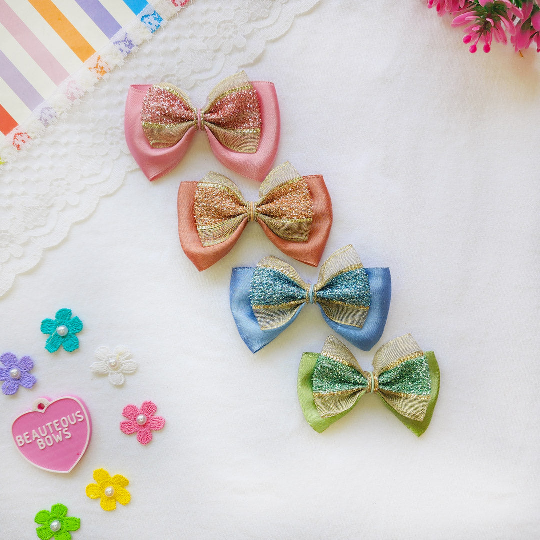 Glitter Satin Festive Bow – Beauteous Bows