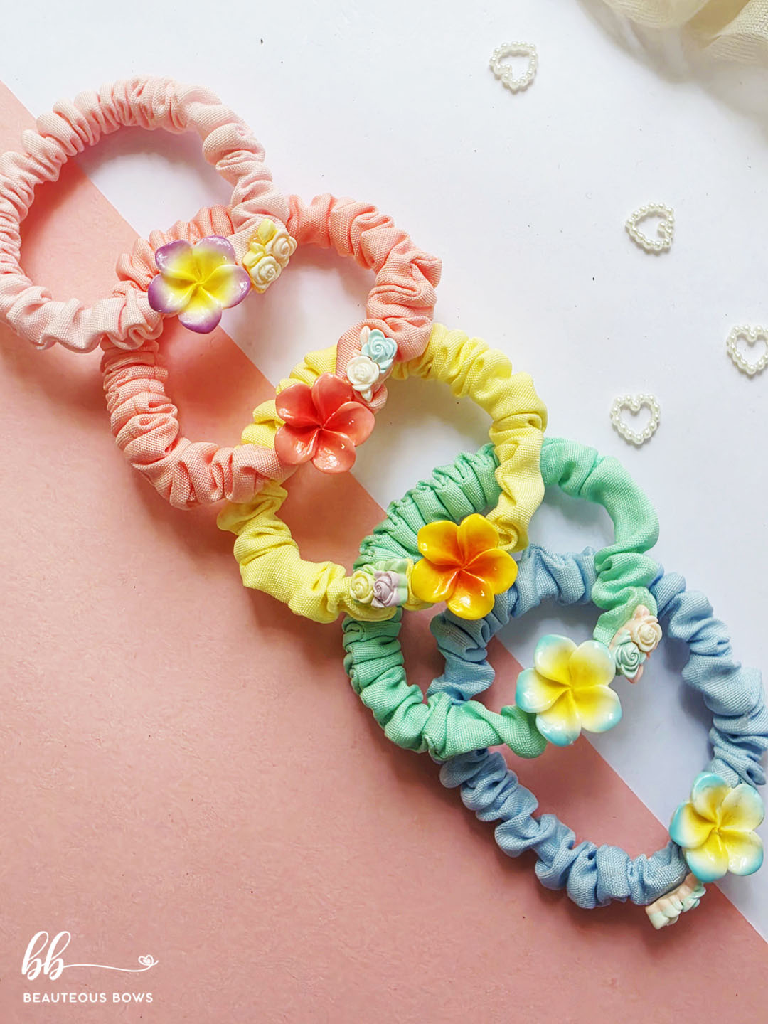 Tropical Skinny Scrunchie set of 5