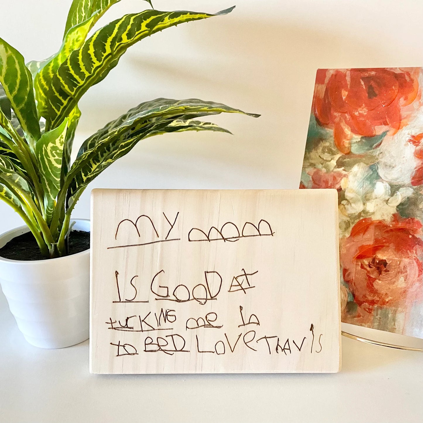 Handwritten Note Engraved Plaque