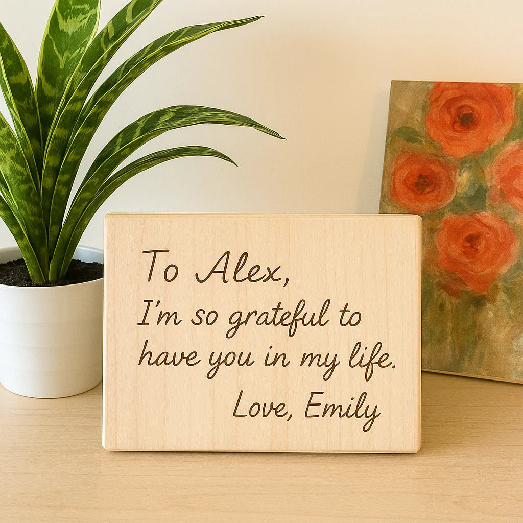 Handwritten Note Engraved Plaque