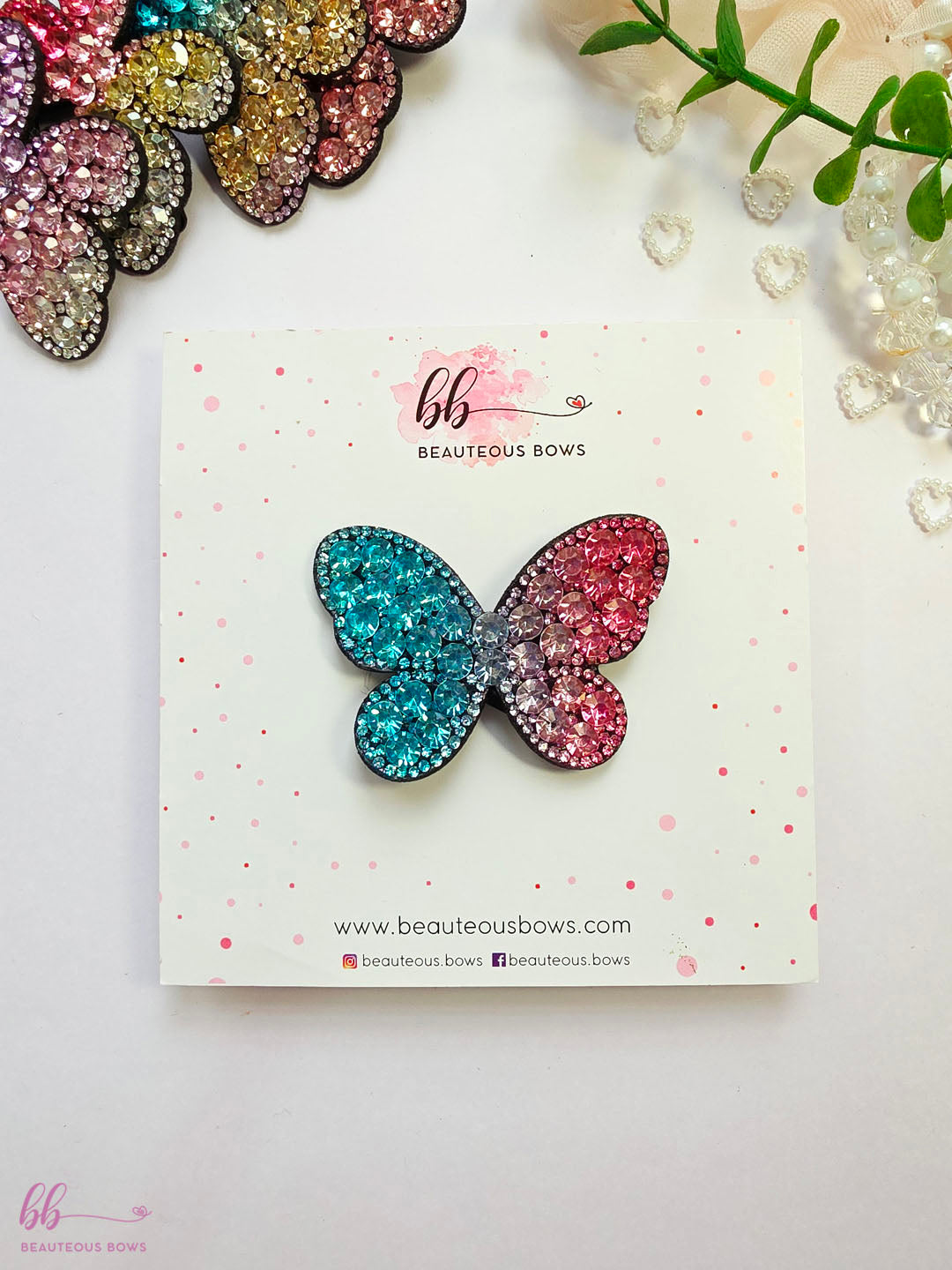 Bejewelled Butterfly Festive Clip