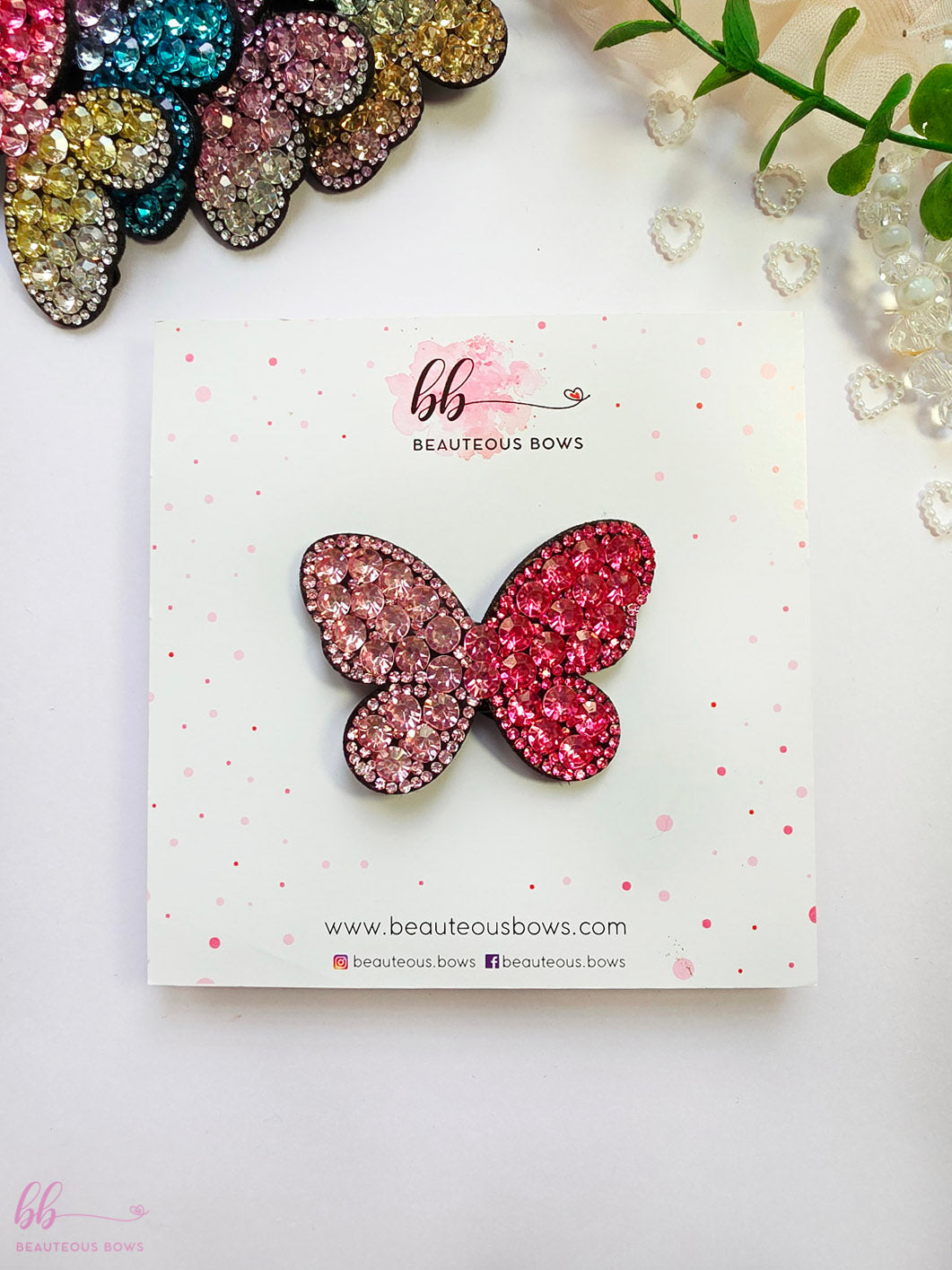 Bejewelled Butterfly Festive Clip