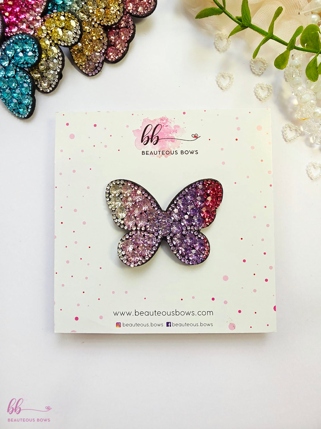 Bejewelled Butterfly Festive Clip