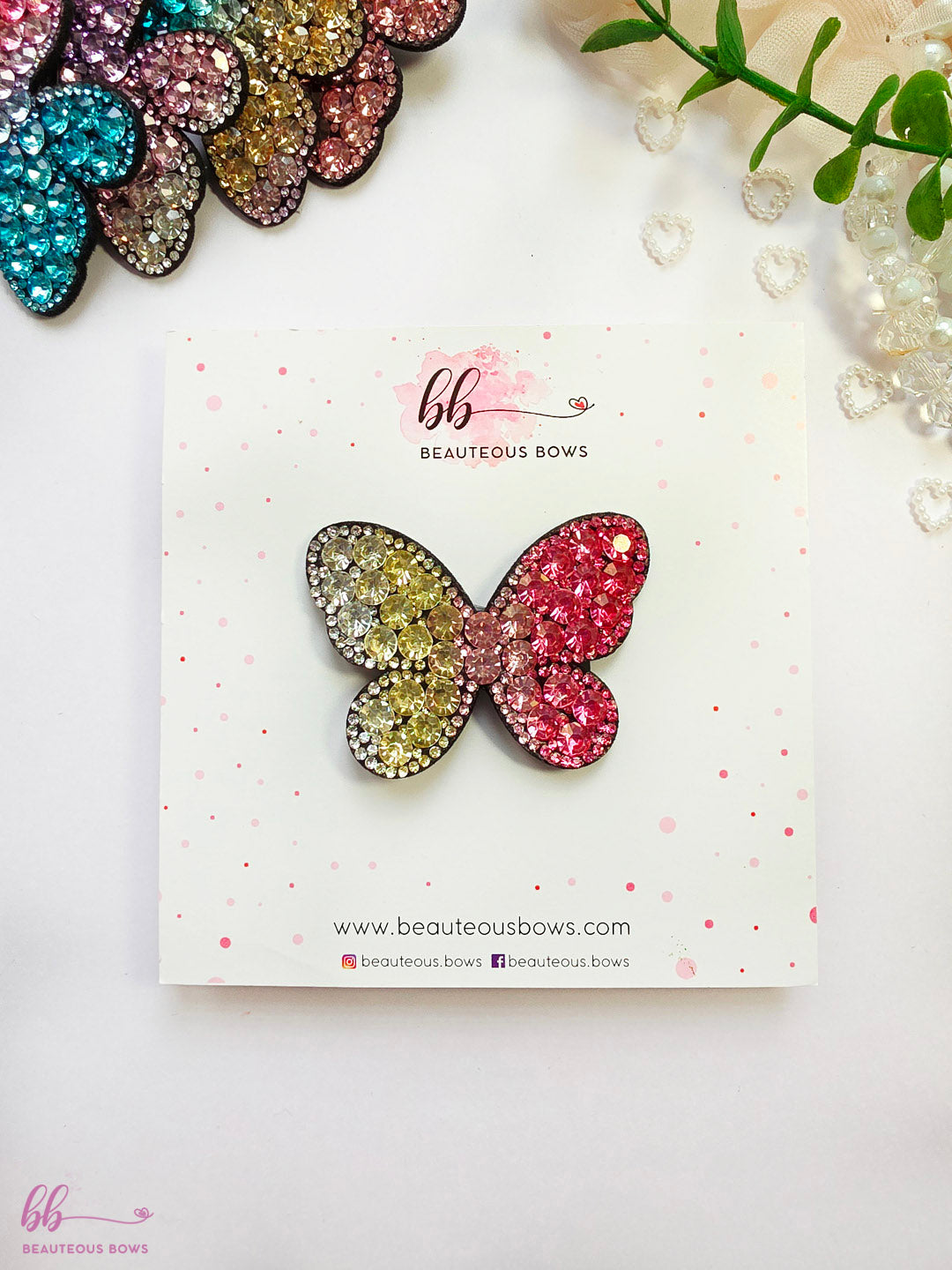 Bejewelled Butterfly Festive Clip