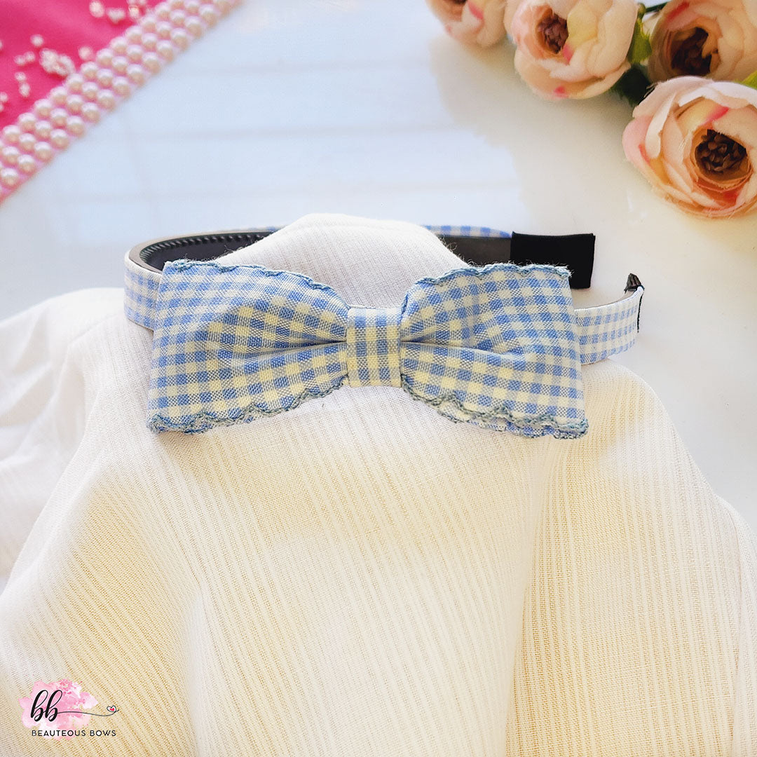 Checks Bow Hairband