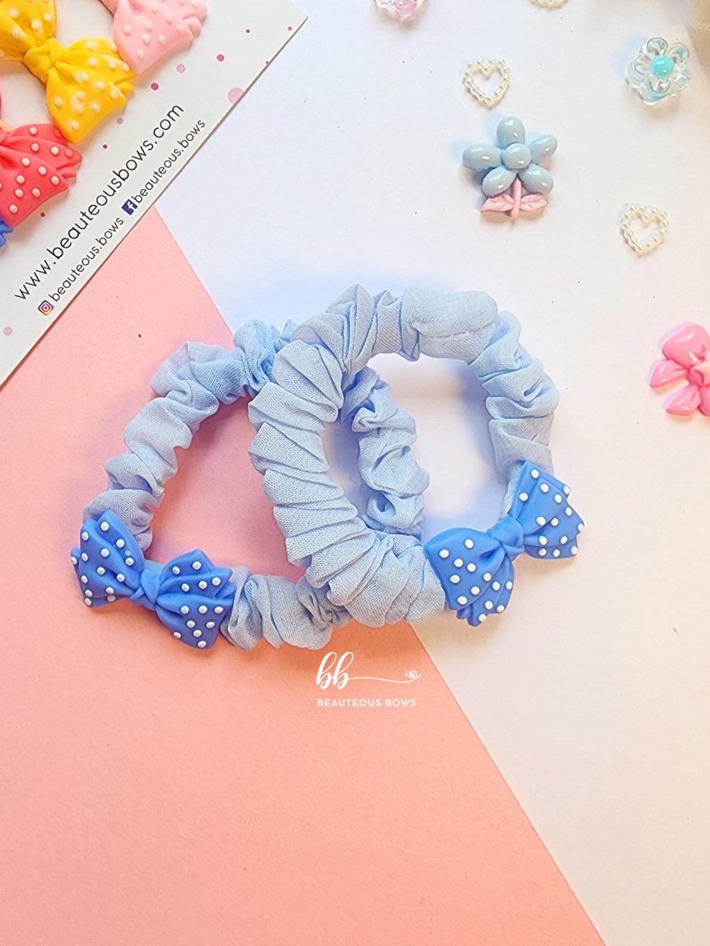 Bow Scrunchie Pair