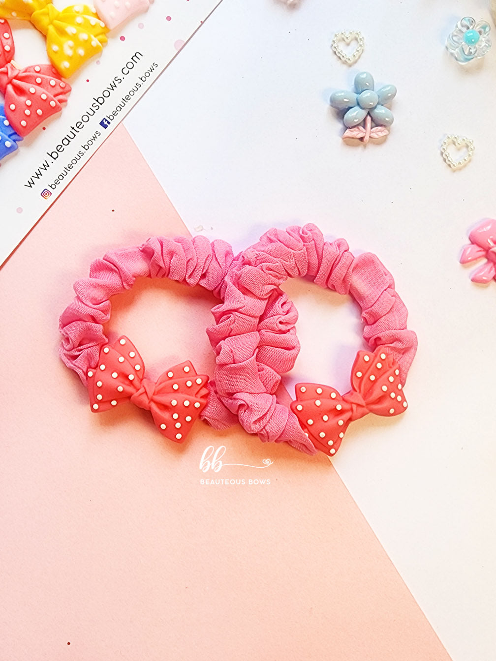 Bow Scrunchie Pair