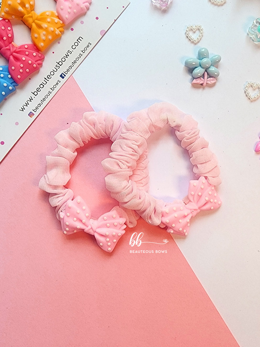 Bow Scrunchie Pair