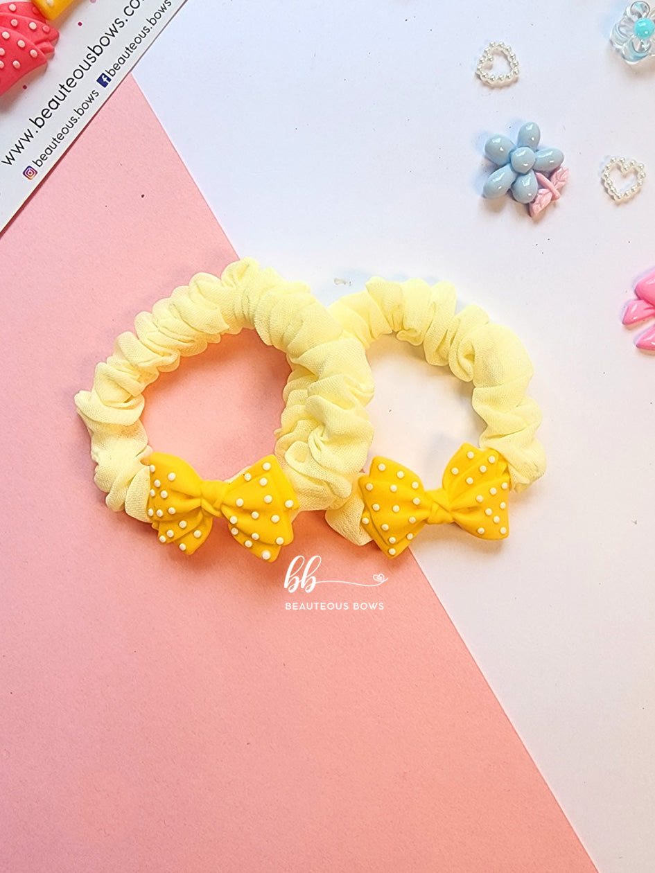 Bow Scrunchie Pair