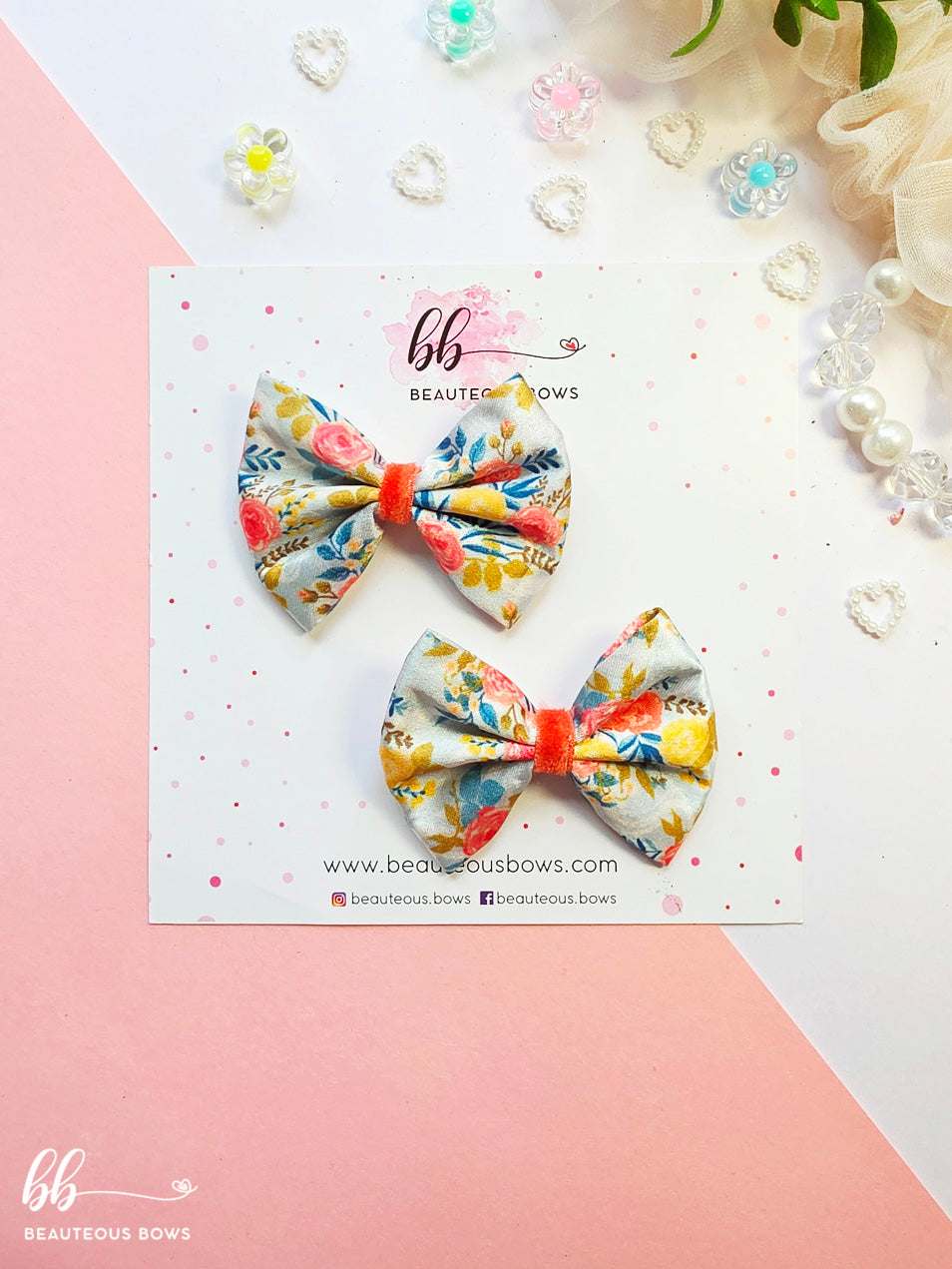 British Garden Satin Mini Bow Set