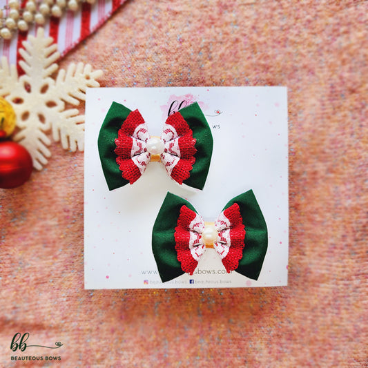 Burlap X'mas Mini Set of 2