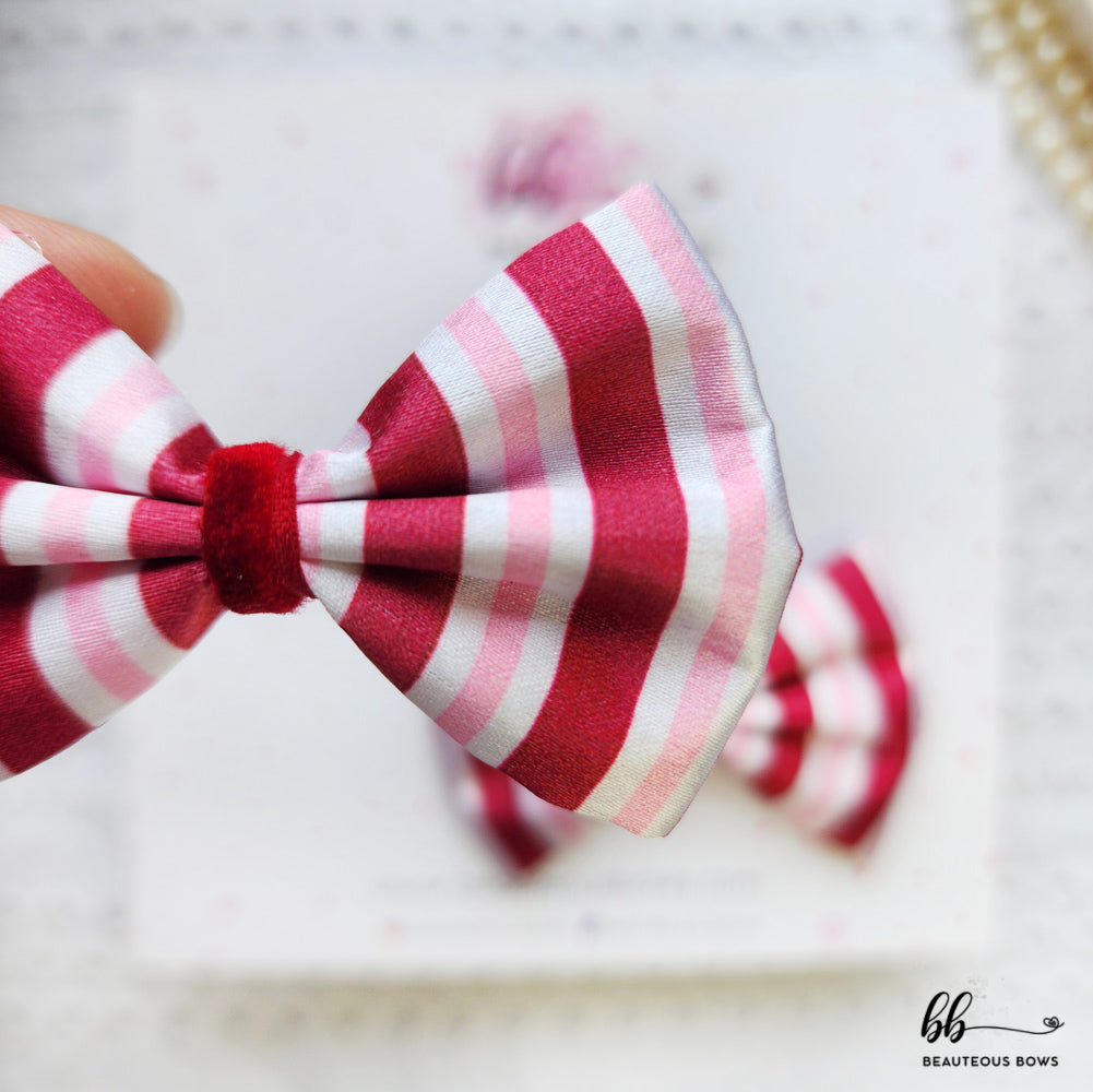 CandyCane Satin Mini Bow