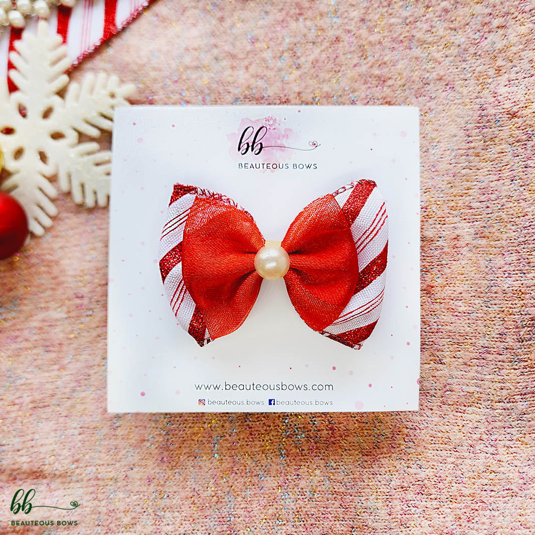 CandyCane Red Bow