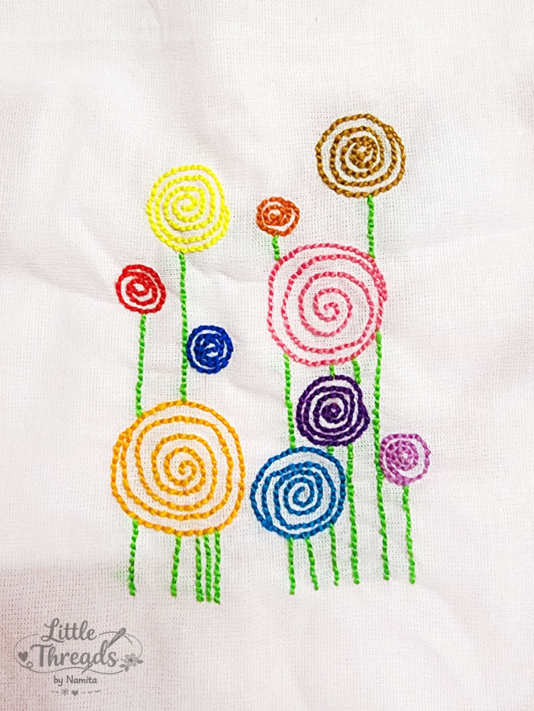 Candyland Cotton Jhabla with Custom Name