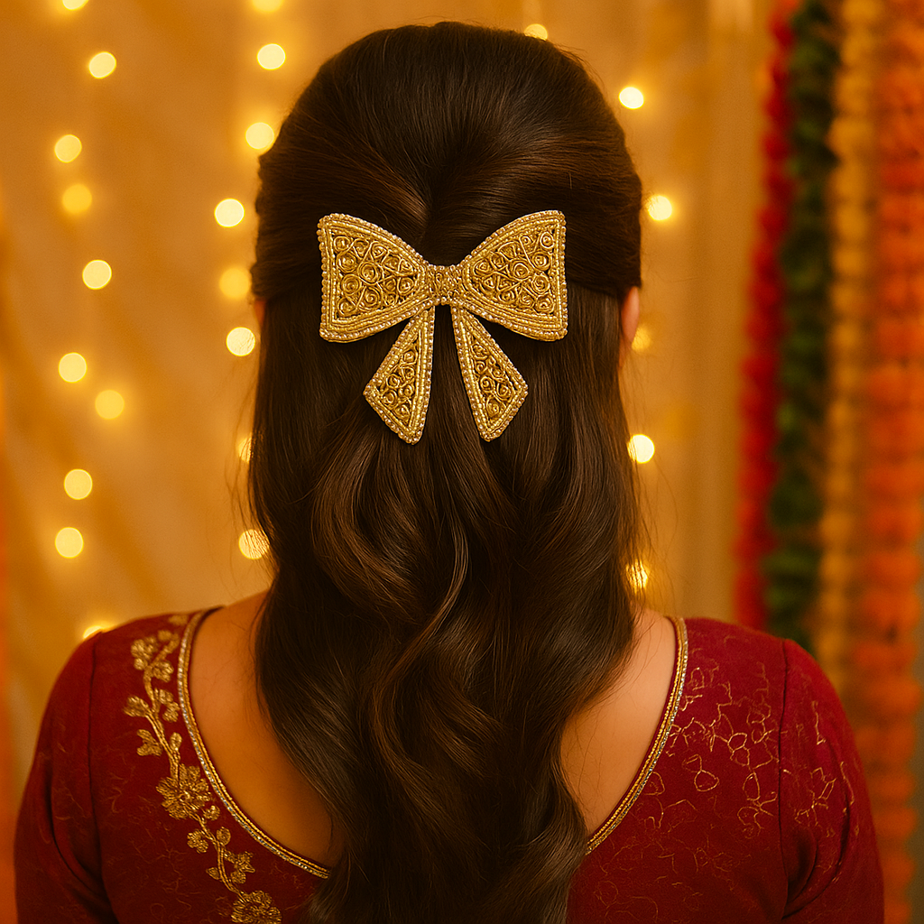 Star Dust Enamel Ethnic Bow