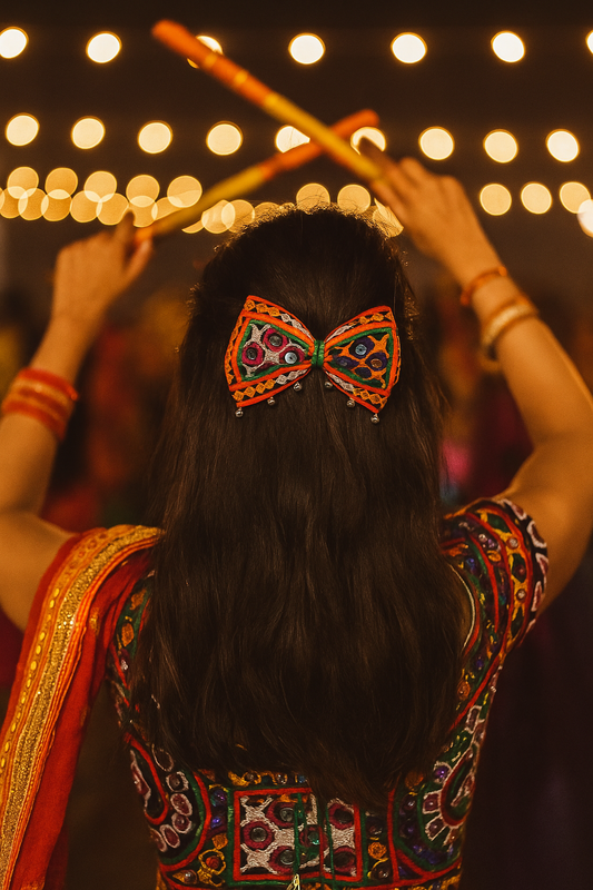Rangilo Ghugri Navratri Hair Bow