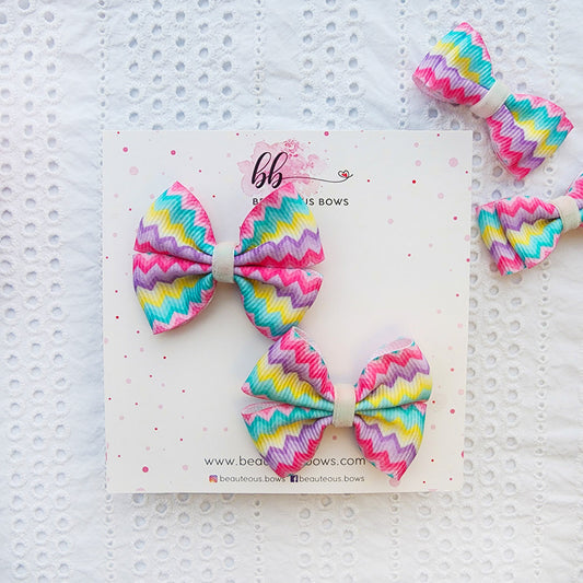 Chevron Mini Bow set of 2