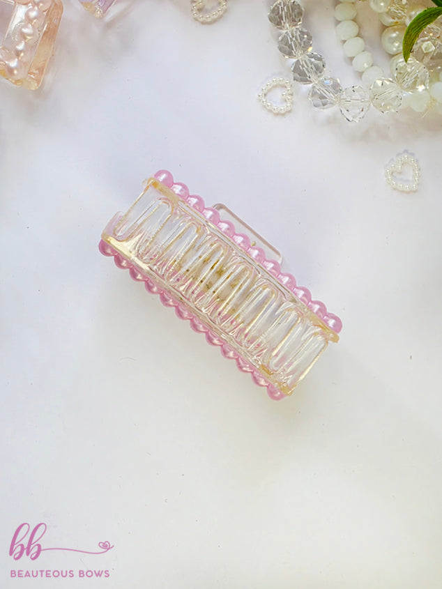 Pastel Pearl Rectangle Claw Clip