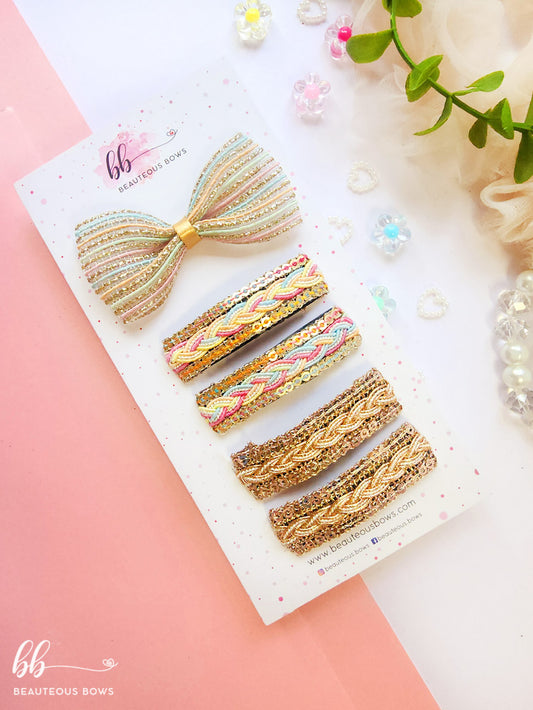 Colourful Festive Tic Tac & Bow Set