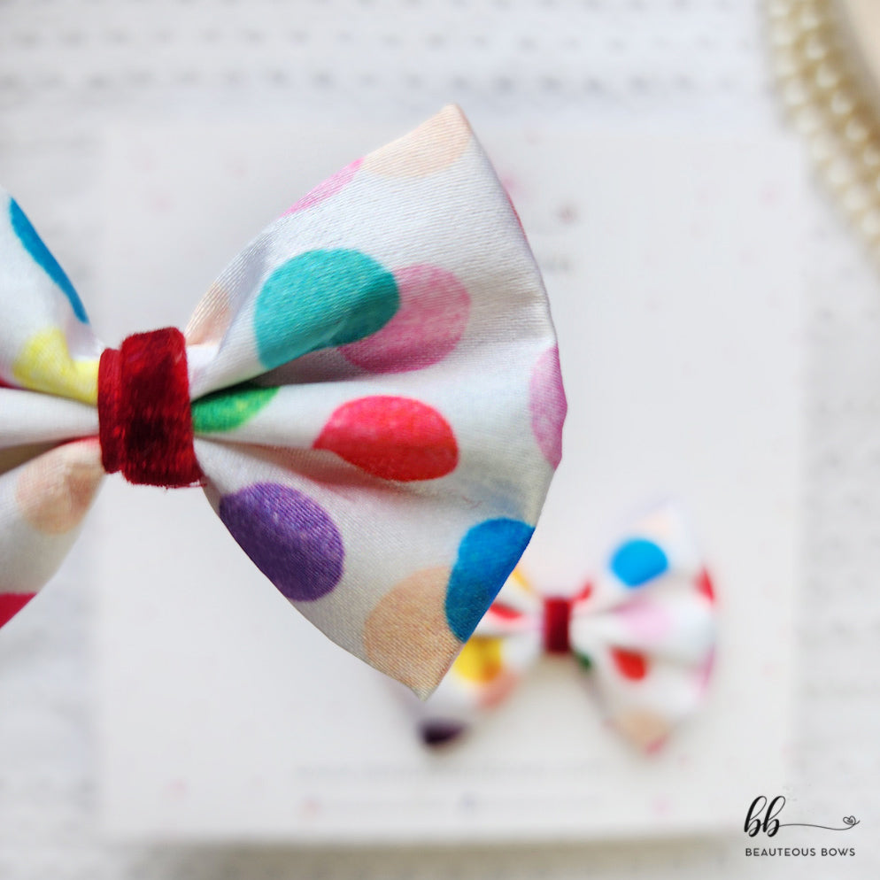 Confetti Balls Satin Mini Bow Set