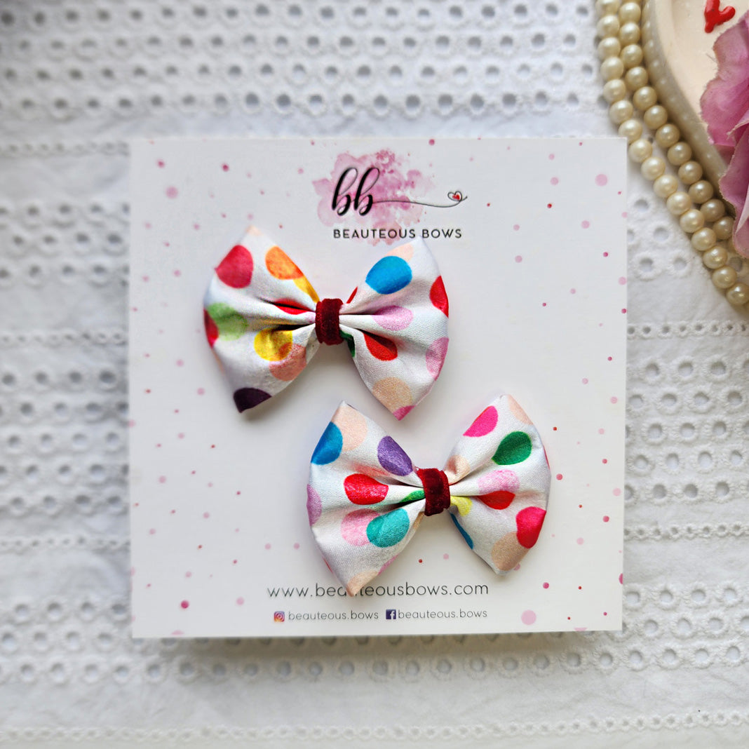 Confetti Balls Satin Mini Bow Set