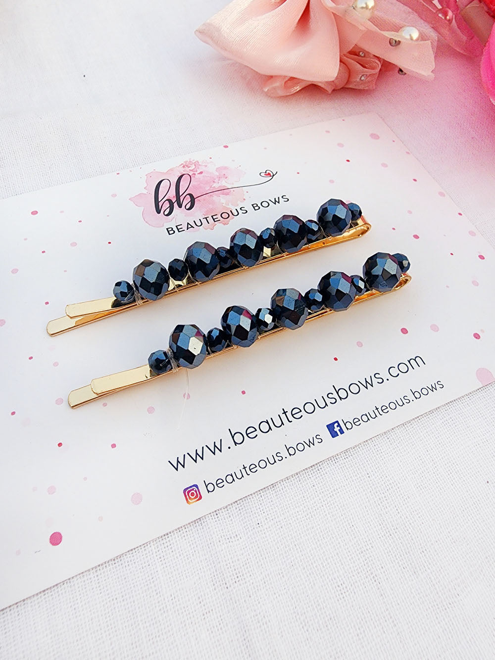 Crystal Beads Clip Set