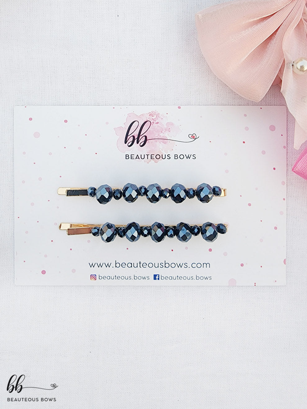 Crystal Beads Clip Set