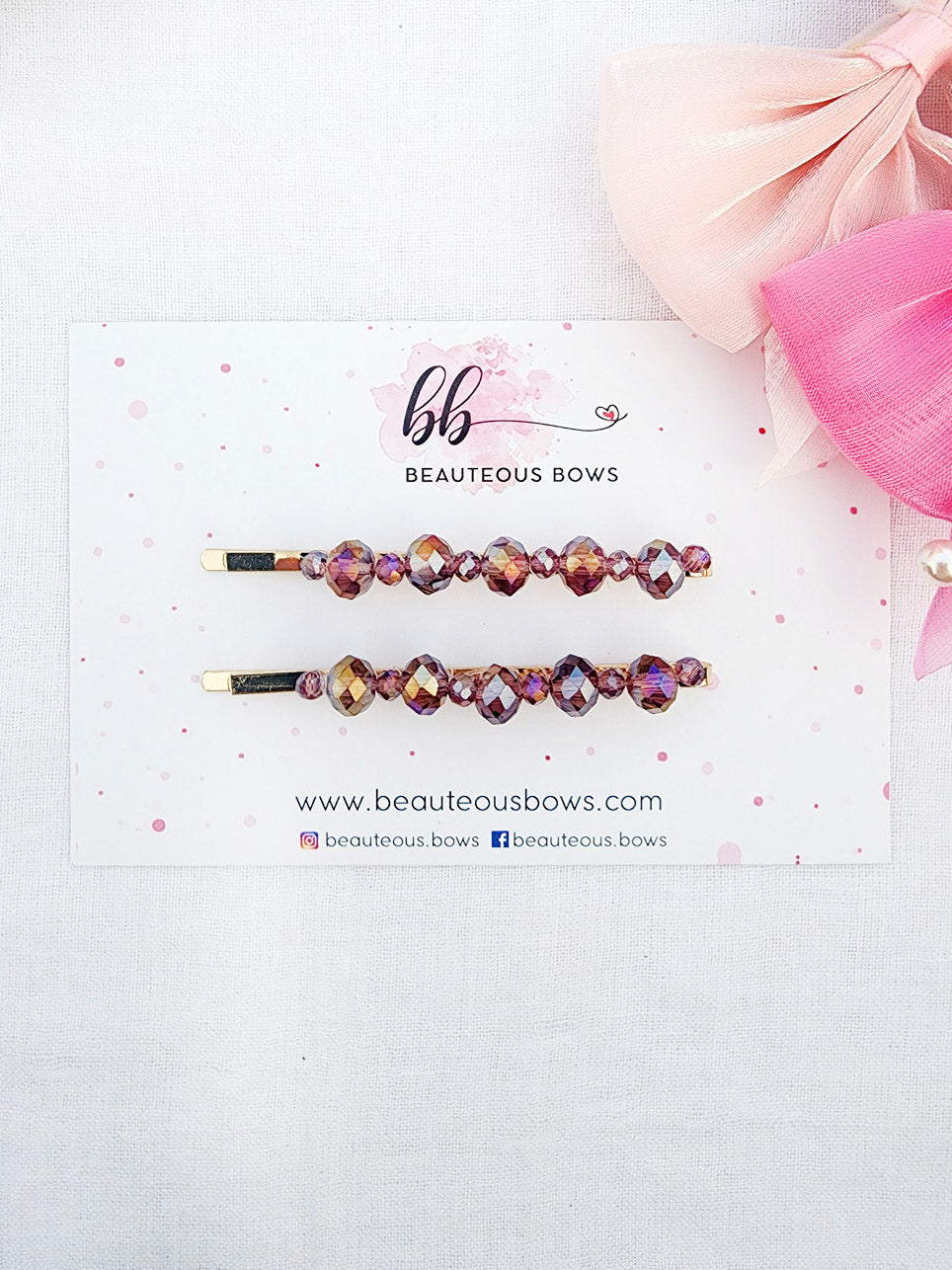 Crystal Beads Clip Set