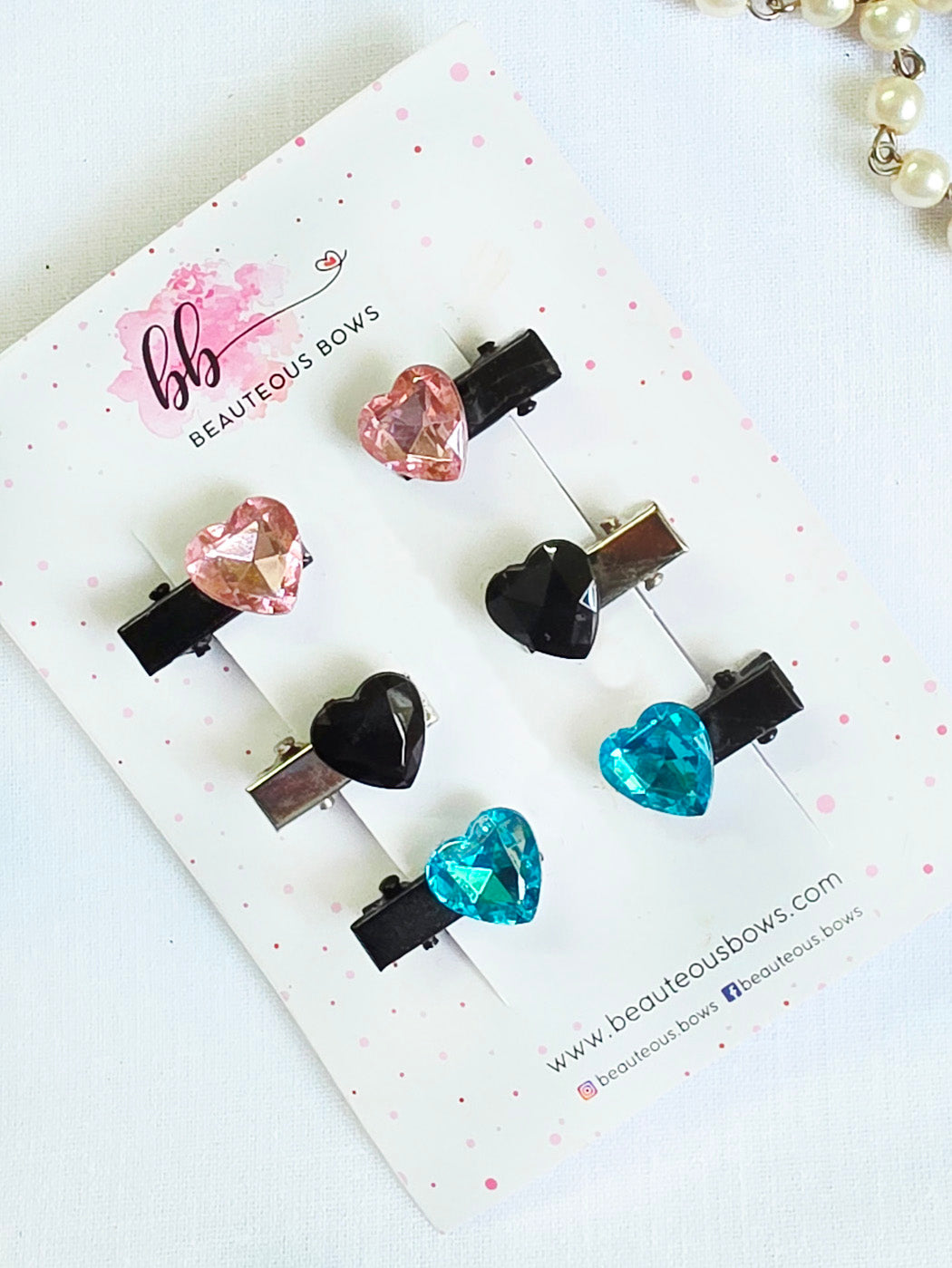 Crystal Hearts set of 6