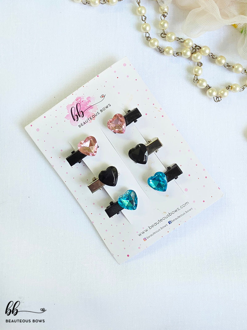 Crystal Hearts set of 6