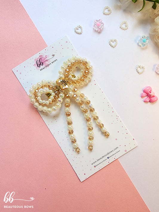 Crystal Pearl Festive Bow